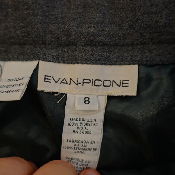 Evan Picone Gray Pleated Cuffed High Rise Dress Pants -8- 27 / 29.5 Worsted Wool - Picture 5 of 8